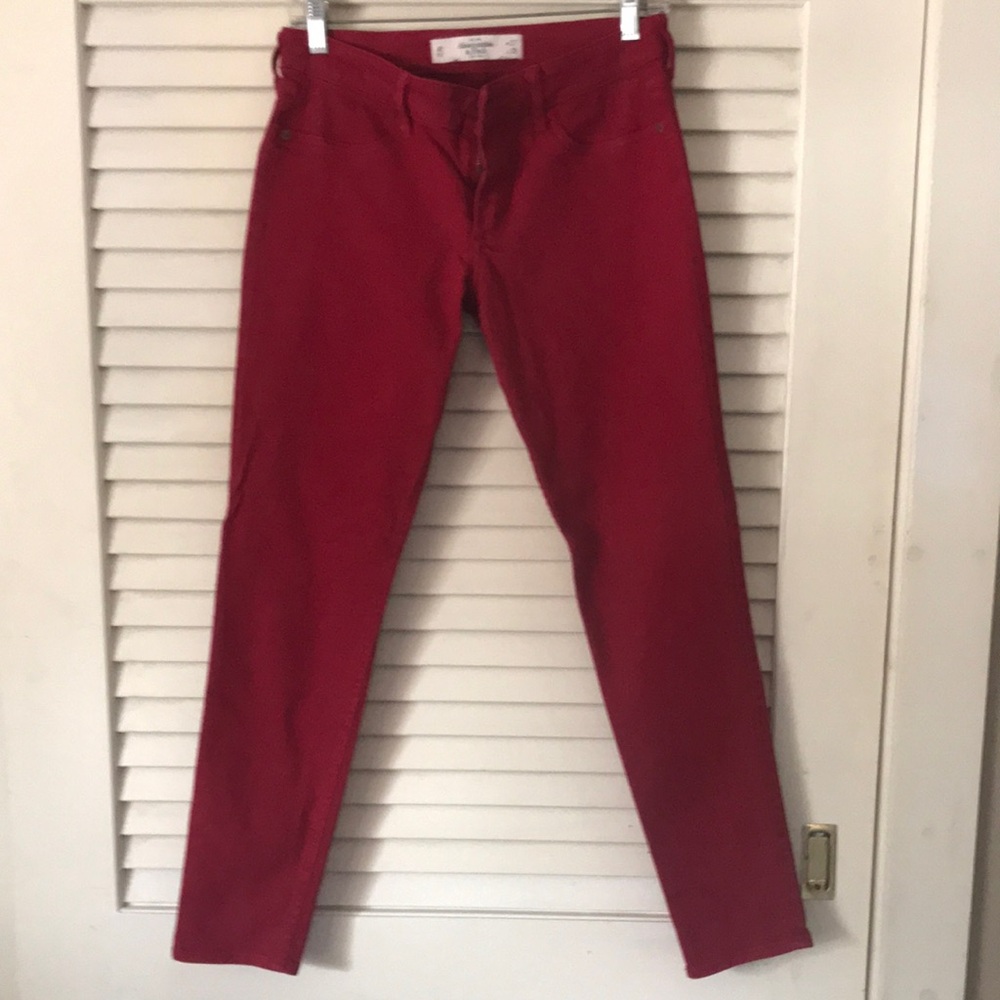 Abercrombie & Fitch Women's Skinny Jeans in Deep Red